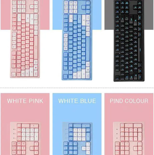 Alt view image 7 of 7 - CORN  SUNSONNYK60 Ergonomic Design,19 Non-conflicting  Keys,Cool Exterior USB Wired Brown Switch Mechanical Feeling Keyboard For Office And Game, 7- Color Breathing Led Light, PBT Keycaps