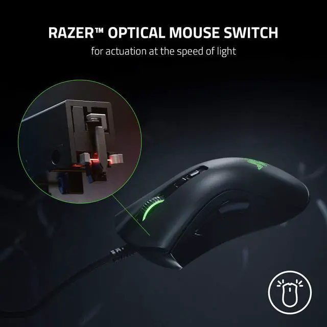 Alt view image 6 of 20 - Razer DeathAdder V2 - 20,000 DPI - 8 Programmable buttons