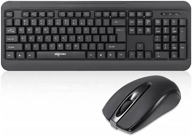 Main image of Aigo WQ7610 Ergonomic Design,Cool Exterior Waterproof Wireless Quiet-typing Keyboard And Mouse Combo For Office And Game - Black