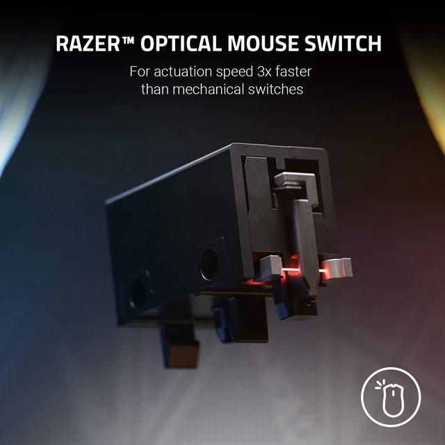 Alt view image 6 of 8 - Razer Basilisk v2 Wired Gaming Mouse: 20K DPI Optical Sensor - Fastest Gaming Mouse Switch - Chroma RGB Lighting - 11 Programmable Buttons - Classic Black