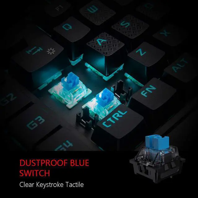 Alt view image 7 of 7 - RedThunder K50 One-Handed Mechanical Gaming Keyboard - Blue Switches RGB Backlit 35 Keys Portable Mini Gaming Keypad - Ergonomic Game Controller for PC/MAC/PS4/XBOX ONE Gamer