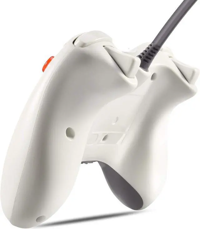 Alt view image 3 of 7 - PC Wired Controller, USB Gamepad, Joypad with Shoulders Buttons, Compatible with Microsoft Xbox360/Xbox 360 Slim/PC Windows 7 8 10 11 Game (White)