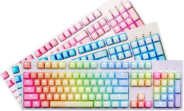 Alt view image 3 of 6 - CORN X104 Cherry MX Brown Switch Pink Mechanical Gaming Keyboard, Type-C Cable, PBT Keycaps,White Light Verison-Valentine's Day Version