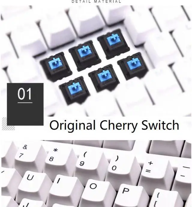 Alt view image 6 of 6 - CORN X104 Cherry MX Brown Switch Pink Mechanical Gaming Keyboard, Type-C Cable, PBT Keycaps,White Light Verison-Valentine's Day Version