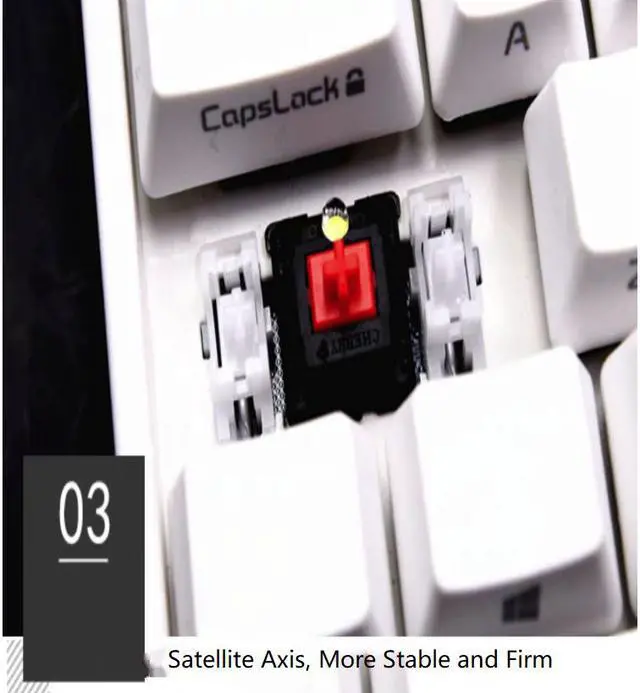 Alt view image 5 of 6 - CORN X104 Cherry MX Brown Switch Pink Mechanical Gaming Keyboard, Type-C Cable, PBT Keycaps,White Light Verison-Valentine's Day Version