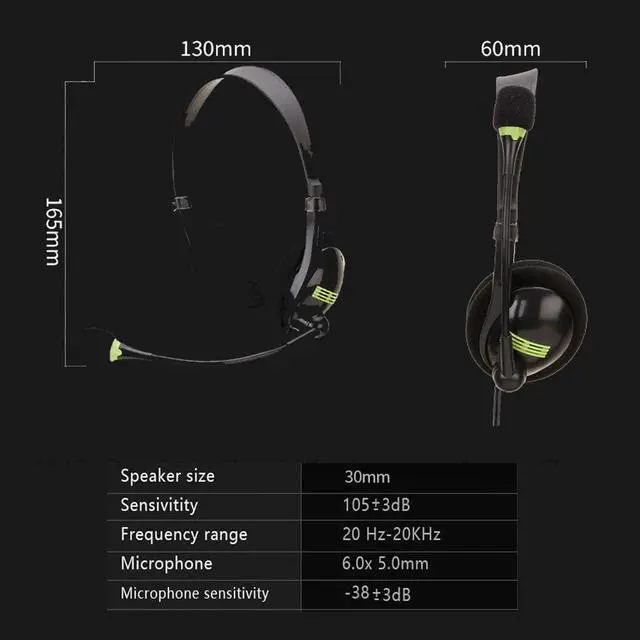 Alt view image 3 of 5 - CORN Corded USB Computer Headsets Over-Ear Earphone with Noise Cancelling Mic and in-line Controls for Skype, SoftPhone, Call Center, Business Chat, Super Lightweight, Ultra Comfort