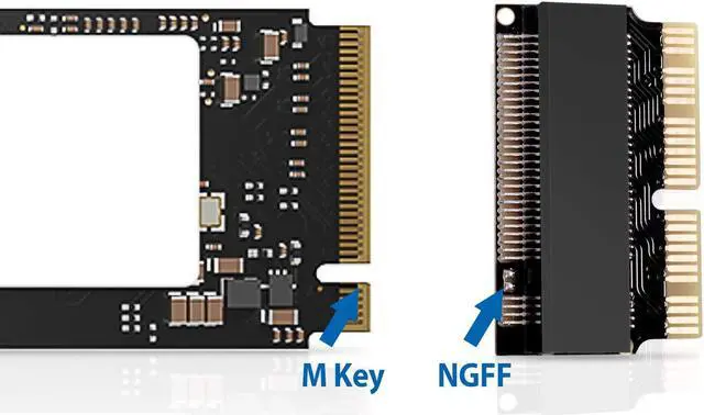 Alt view image 6 of 7 - M.2 NVME SSD Convert Adapter, 12+16pin M.2 NGFF M-Key SSD Convert Card for MacBook Air Pro Retina Mid 2013 2014 2015 2016 2017, NVME AHCI SSD Upgraded Kit for A1465 A1466 A1398 A1502