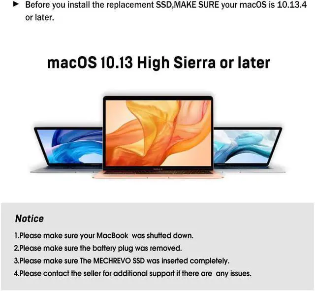 Alt view image 7 of 7 - M.2 NVME SSD Convert Adapter, 12+16pin M.2 NGFF M-Key SSD Convert Card for MacBook Air Pro Retina Mid 2013 2014 2015 2016 2017, NVME AHCI SSD Upgraded Kit for A1465 A1466 A1398 A1502
