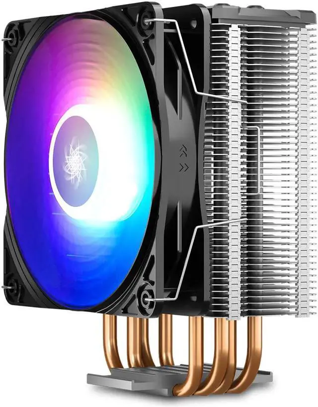 Alt view image 3 of 5 - DEEPCOOL GAMMAXX GT A-RGB CPU Cooler w/ RGB Controller - 4 shaped Heatpipes, 120mm Addressable RGB PWM Fan