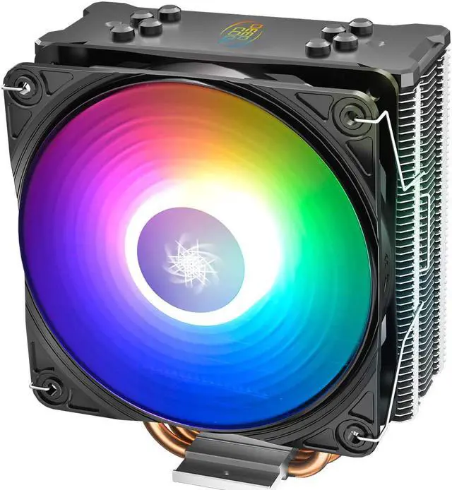 Alt view image 2 of 5 - DEEPCOOL GAMMAXX GT A-RGB CPU Cooler w/ RGB Controller - 4 shaped Heatpipes, 120mm Addressable RGB PWM Fan