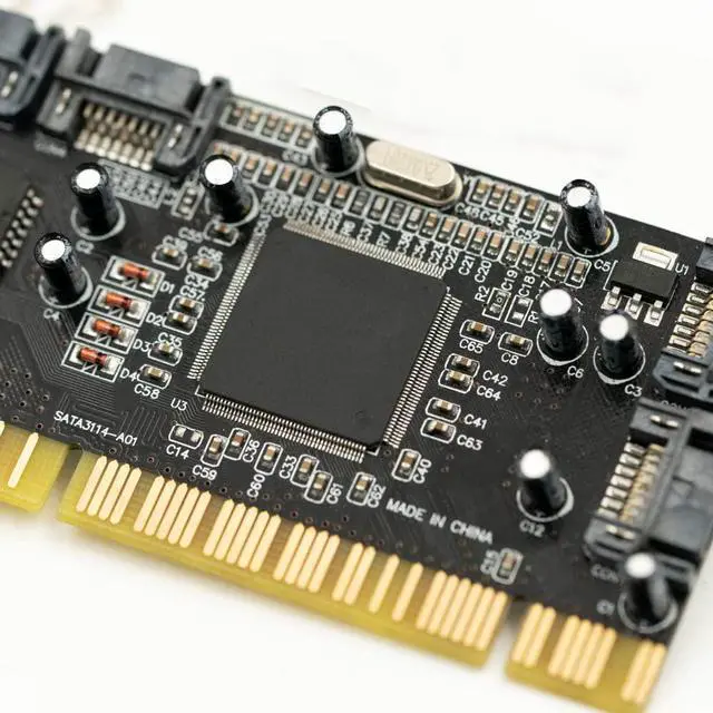 Alt view image 4 of 4 - CORN 4 Ports PCI SATA Raid Controller Internal Expansion Card, PCI to SATA Adapter Converter for Desktop PC Support HDD SSD