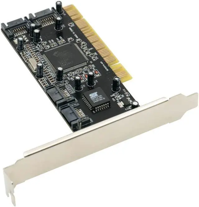 Alt view image 2 of 4 - CORN 4 Ports PCI SATA Raid Controller Internal Expansion Card, PCI to SATA Adapter Converter for Desktop PC Support HDD SSD