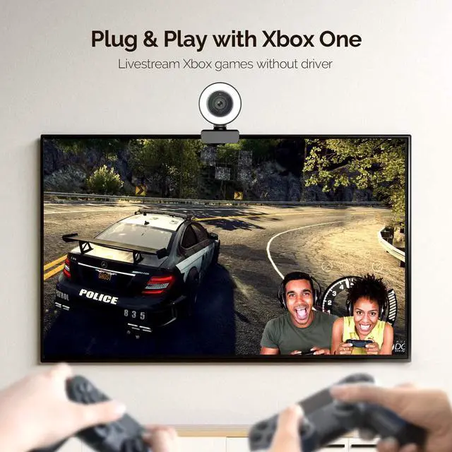 Alt view image 3 of 6 - PC Webcam for Streaming HD 1080P, CORN 960A USB Pro Computer Web Camera Video Cam for Mac Windows Laptop Conferencing Gaming Xbox Skype OBS Twitch Youtube Xsplit GoReact with Microphone & Ring Light