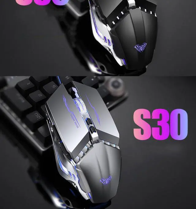 Alt view image 5 of 5 - CORN 6 Buttons 3200DPI Gaming Mouse, 4-Color Breathing Lights
