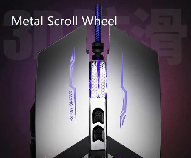 Alt view image 4 of 5 - CORN 6 Buttons 3200DPI Gaming Mouse, 4-Color Breathing Lights