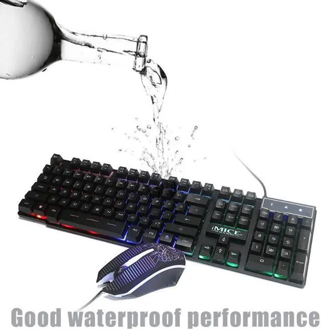 Alt view image 5 of 6 - New MK-680 Wired Gaming Keyboard and Mouse Combo, Ergonomic Design USB Color Backlight Rainbow Keyboard and Mouse Set for Laptop PC