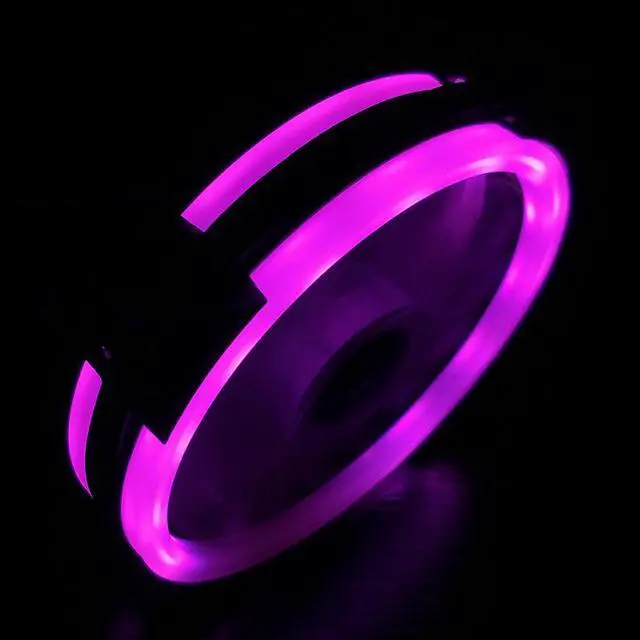 Alt view image 3 of 4 - CORN 3-Pack Long Life Computer Case Fan 120mm Silent Cooling Case Fan Computer Cases Cooling LED purple