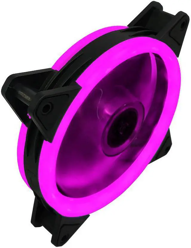Main image of CORN 3-Pack Long Life Computer Case Fan 120mm Silent Cooling Case Fan Computer Cases Cooling LED purple