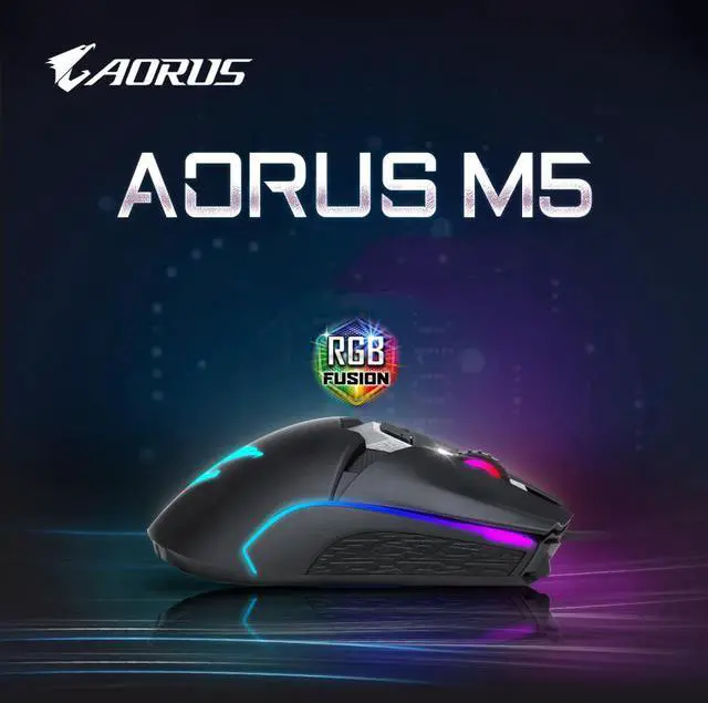 Alt view image 6 of 6 - GIGABYTE AORUS M5 16000DPI RGB Gaming Mouse