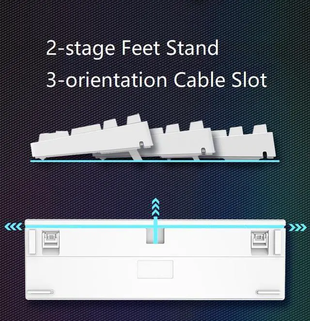 Alt view image 3 of 7 - iKBC  F400 87-key RGB Backlit  Cherry MX Switch Mechanical Gaming Keyboard, N-key Rollover, PBT Keycaps