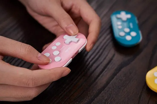 Alt view image 4 of 7 - 8Bitdo Zero 2 Bluetooth Key Chain Sized Mini Controller for Nintendo Switch, Windows, Android and macOS (Pink Edition)