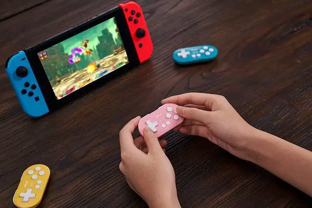 Alt view image 5 of 7 - 8Bitdo Zero 2 Bluetooth Key Chain Sized Mini Controller for Nintendo Switch, Windows, Android and macOS (Pink Edition)