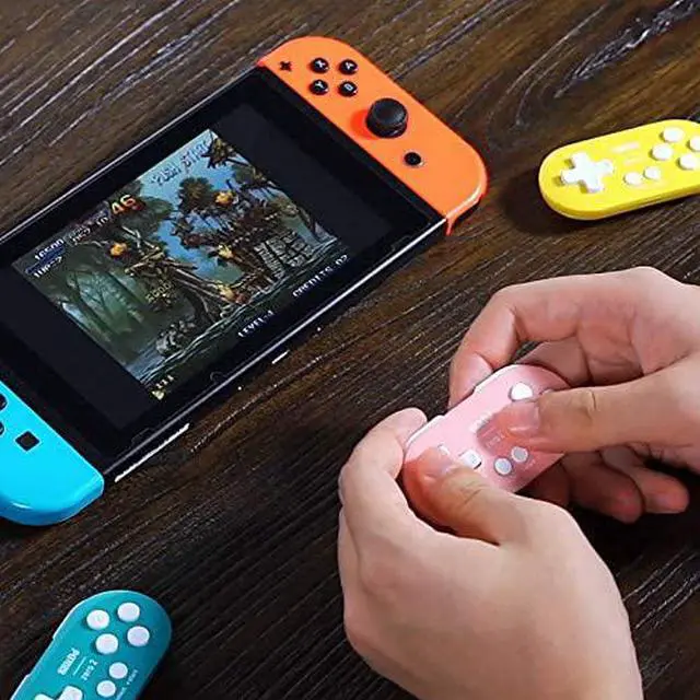 Alt view image 3 of 7 - 8Bitdo Zero 2 Bluetooth Key Chain Sized Mini Controller for Nintendo Switch, Windows, Android and macOS (Pink Edition)