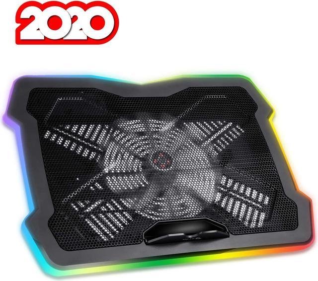 CORN Ultimate + RGB Laptop Cooling Pad LED + Gaming Cooler + USB Powered Fan + Very Stable and Silent Laptop Stand + Compatible up to 17" + for