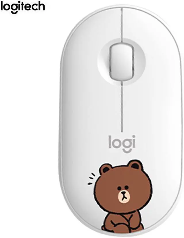 Alt view image 2 of 3 - Logitech K380 LINEFRIENDS Version Black  Bluetooth Wireless Mini Keyboard and  PEBBLE Brown Bluetooth Mouse Thin&Light 1000DPI  High Precision Optical Tracking Unifying Mouse Combo