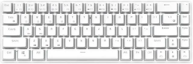 Main image of RK RK855 Bluetooth Wireless and USB Wired Dual-mode 68 Keys Mechanical Gaming Keyboard, Adjustable White Backlit