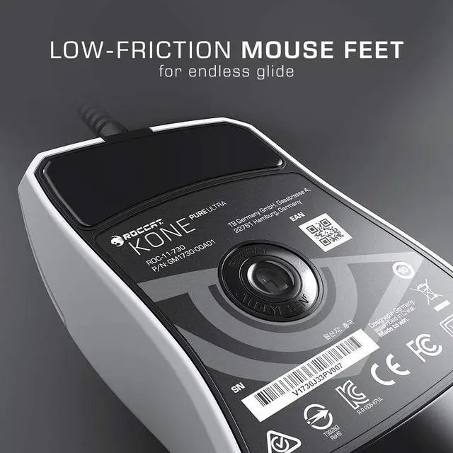 Alt view image 7 of 7 - ROCCAT KONE Pure Ultra Gaming Mouse - White