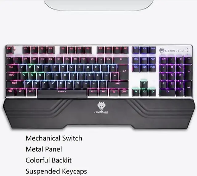 Alt view image 2 of 5 - Langtu G700  Real Mechanical Gaming Keyboard, 22 Modes Backlit Effect, N-Key Rollover