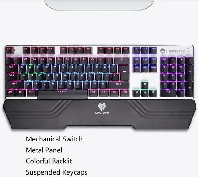Alt view image 4 of 5 - Langtu G700  Real Mechanical Gaming Keyboard, 22 Modes Backlit Effect, N-Key Rollover
