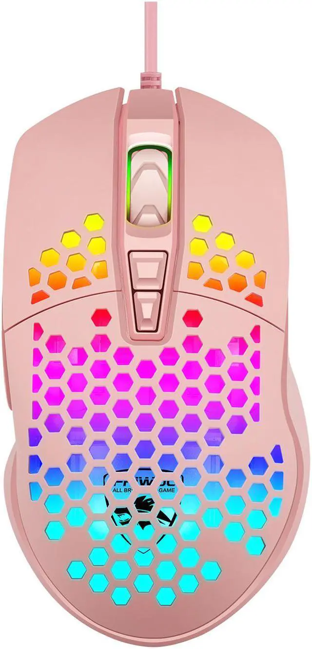 Main image of CORN V9 Optical USB Wired 3500DPI RGB Light Macro Programmable Gaming Mouse with Honeycomb Shell