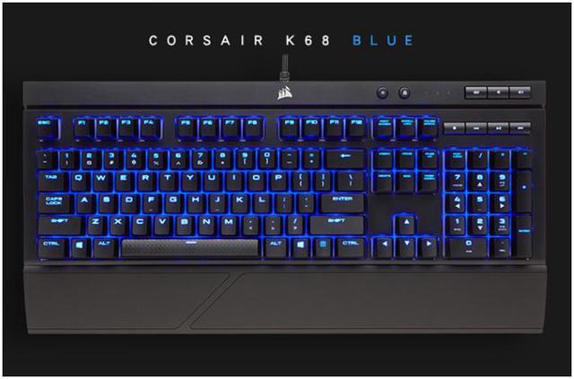 Main image of Corsair Gaming K68 Mechanical Keyboard, Backlit Red LED, Cherry MX Red