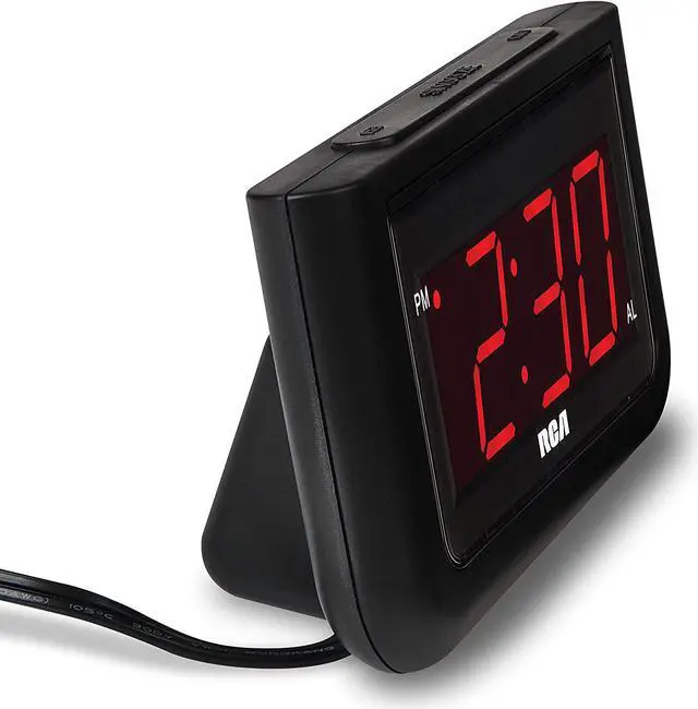 Alt view image 2 of 17 - RCA Digital Alarm Clock - Large 1.4" LED Display with Brightness Control and Repeating Snooze, AC Powered – Compact, Reliable, Easy to Use
