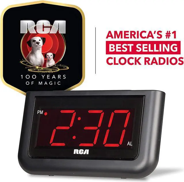 Alt view image 6 of 17 - RCA Digital Alarm Clock - Large 1.4" LED Display with Brightness Control and Repeating Snooze, AC Powered – Compact, Reliable, Easy to Use