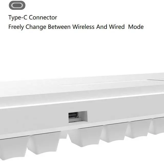 Alt view image 2 of 7 - A-jazz  K870T Wired and Bluetooth Wireless Dual-mode Connectivity RGB Backlit TKL Mechanical Keyboard