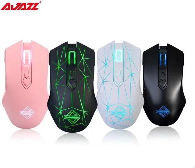 Alt view image 4 of 5 - Ajazz AJ52 Watcher RGB Backlit Ergonomic Gaming Mouse, 2500 DPI A5050 7 Programmable Buttons Wired Gaming Mice for Windows Mac OS Linux, Competitor White Star
