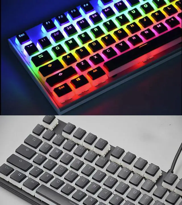 Main image of CORN 104 Keys PBT Keycaps Set for Mechanical Keyboard, Creative Pudding Keycaps, Light Through Version(OEM Height -KEYCAPS ONLY