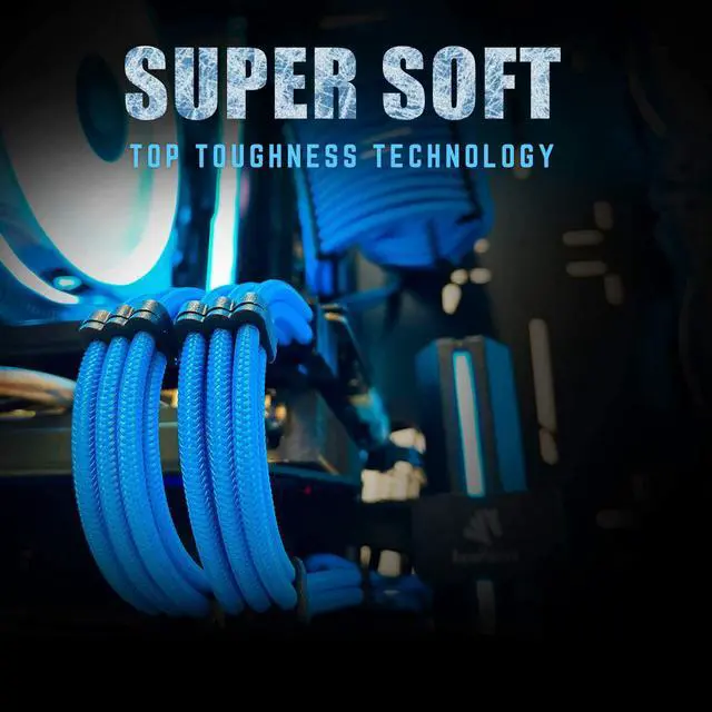 Alt view image 3 of 5 - Asiahorse Customization Mod Sleeve Extension Power Supply Cable Kit 18AWG ATX/EPS/8-pin PCI-E/6-pin PCI-E