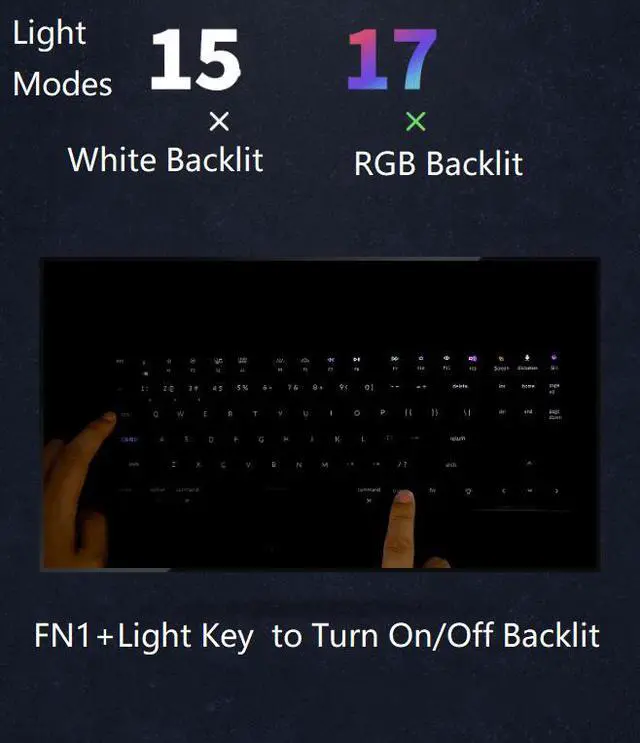 Alt view image 4 of 7 - Keychron K1 87keys TKL Mechanical Keyboard, 5.1 Bluetooth and Wired Dual-mode Connectivity, Gateron Switch,  RGB Backlit
