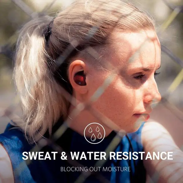 Alt view image 5 of 7 - TCL SOCL500TWS Wireless Earbuds with Pumping Bass, Type-C Charging Case 26H Playtime, Bluetooth 5.0, Secure Fit, Waterproof, Noise Isolation, One Step Pairing for Gym-Sunrise Orange