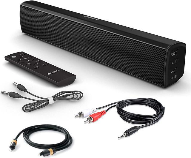 Immunitet Sæt tøj væk Blind Majority Bowfell Small Sound Bar for TV with Bluetooth, RCA, USB, Optical,  AUX connection, Ideal as Mini Sound/Audio System for TV Speakers/Home  Theater, Gaming, Computer, Projectors, 50 watt, 15 inch Home Audio