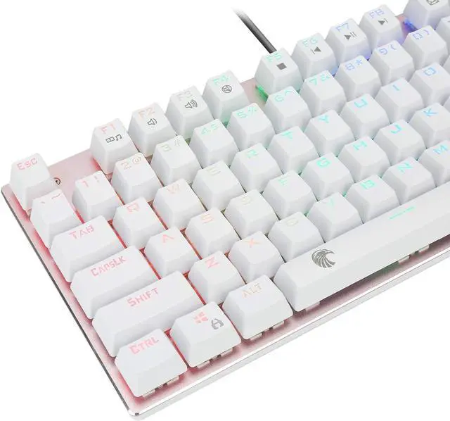 Alt view image 6 of 6 - E-Element Z-88 60% RGB Mechanical Gaming Keyboard, LED Backlit, Water Resistant, Compact 81 Keys Anti-Ghosting for Mac PC, Pink