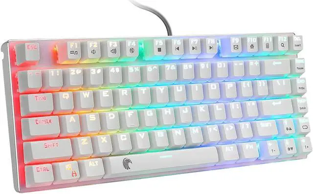 Alt view image 5 of 6 - E-Element Z-88 60% RGB Mechanical Gaming Keyboard, LED Backlit, Water Resistant, Compact 81 Keys Anti-Ghosting for Mac PC, Pink