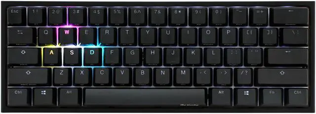 Alt view image 4 of 7 - Ducky One 2 Mini RGB LED 60% Double Shot PBT Gaming Mechanical Keyboard - Cherry MX Black Switches