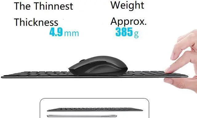 Alt view image 4 of 6 - Rapoo KM660 Wireless Keyboard and Mouse Combo, Bluetooth 3.0,4.0 and 2.4Ghz Wireless Triple Connectivity, Silent Typing Design