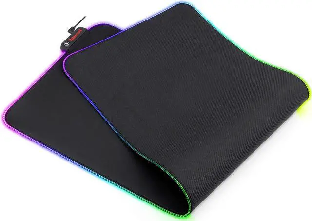 Alt view image 5 of 7 - Redragon RGB LED Large Gaming Mouse Pad Soft Matt with Nonslip Base, Stitched Edges (800 x 300 x 3mm)
