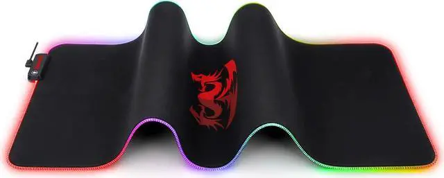 Alt view image 4 of 7 - Redragon RGB LED Large Gaming Mouse Pad Soft Matt with Nonslip Base, Stitched Edges (800 x 300 x 3mm)
